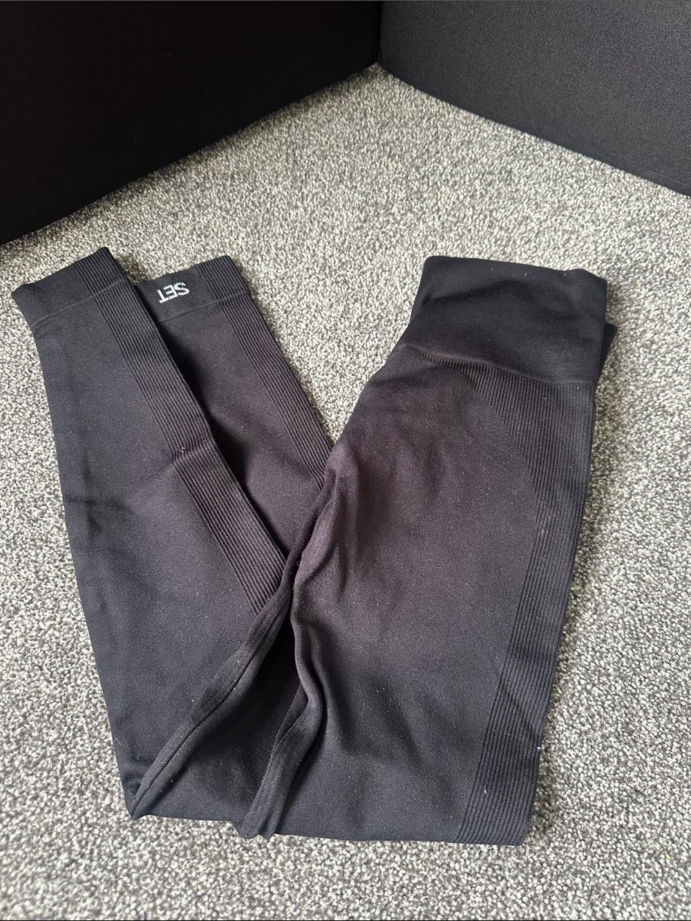 SET Active Black High-Rise Seamless Leggings